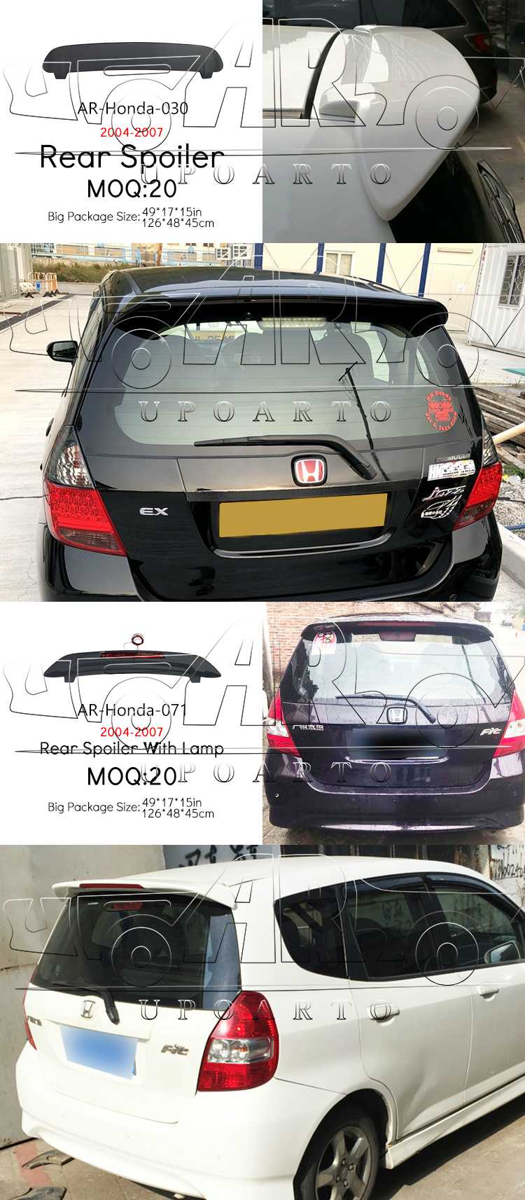 honda jazz tailgate spoiler