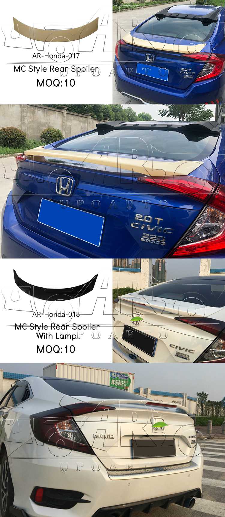 honda civic 10th generation spoiler