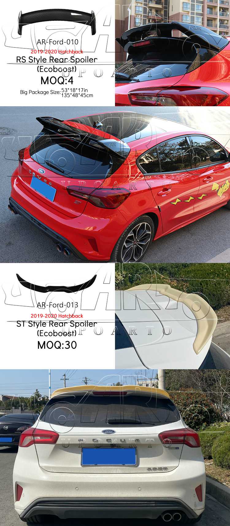 focus rs rear spoiler extension