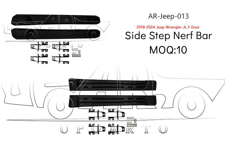 wrangler jl side step nerf bar