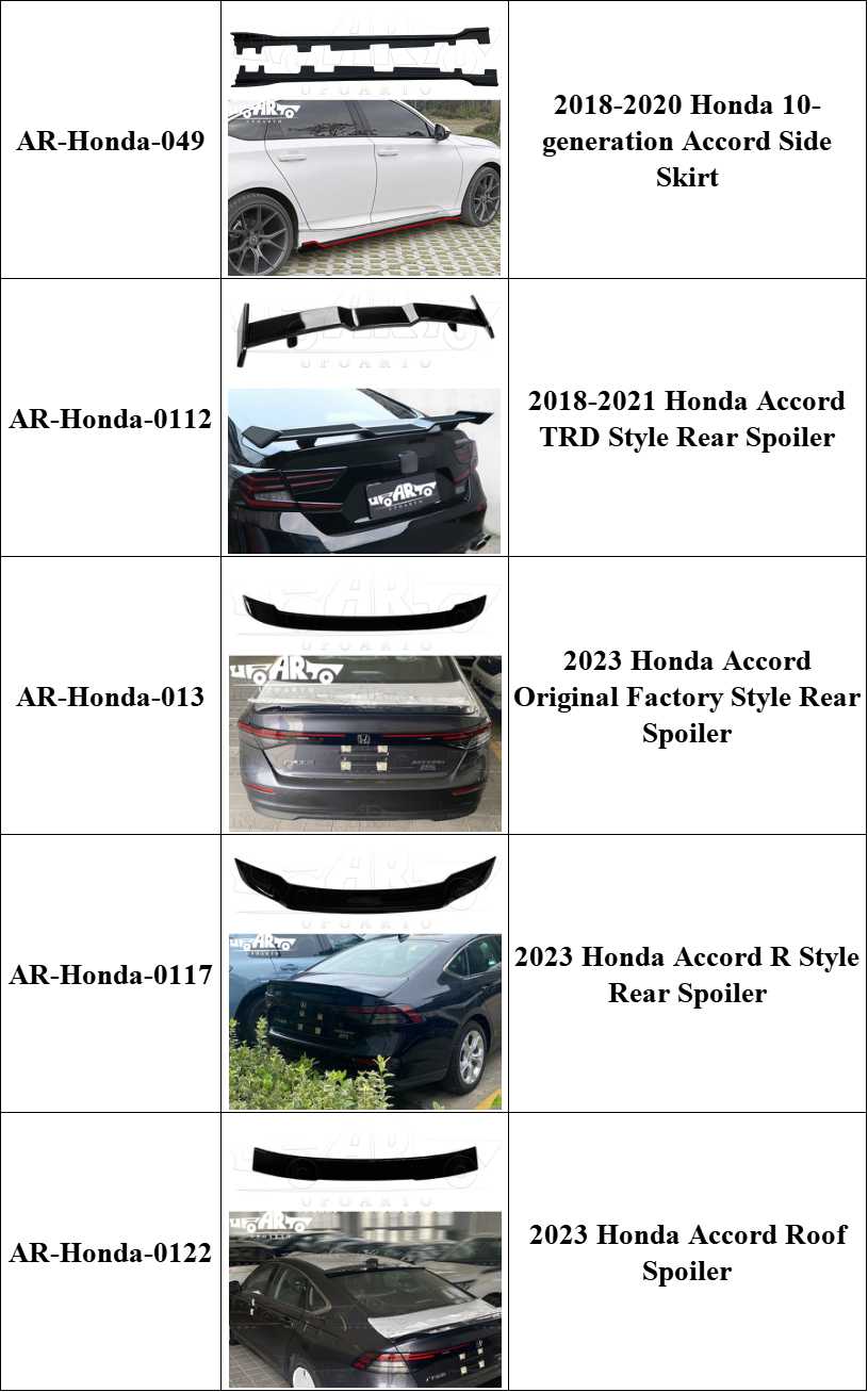 accord tuning parts