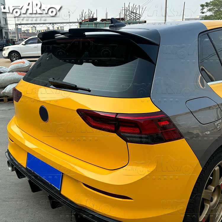 vw golf 8 carbon spoiler