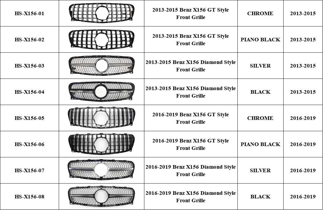 X156 GTR Diamond Style Front Bumper Grille