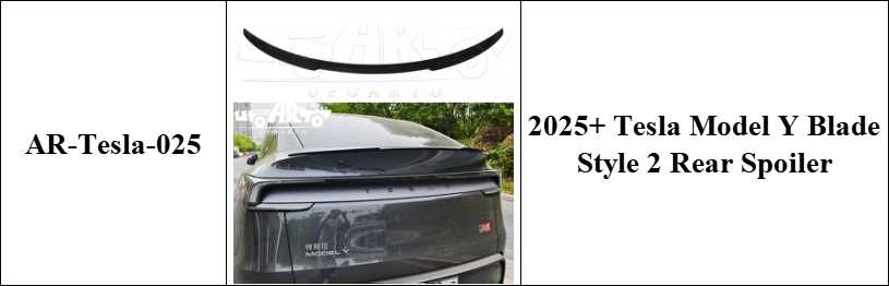 2025+ Tesla Model Y Blade Style 2 Rear Spoiler