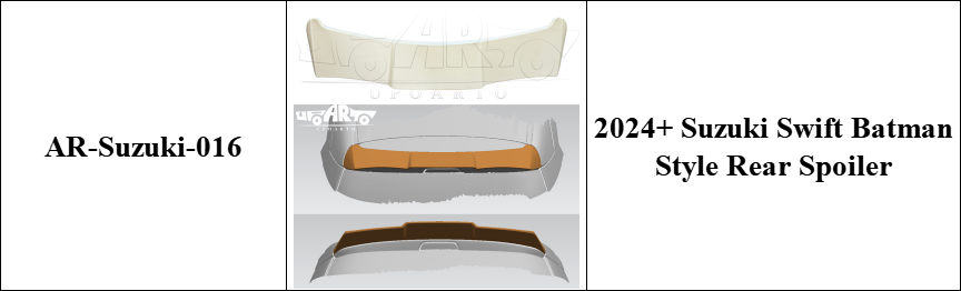 2024+ Suzuki Swift Batman Style Rear Spoiler 2024+ Suzuki Swift Batman Style Rear Spoiler