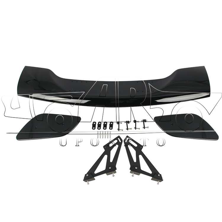 spoiler universal black glossy