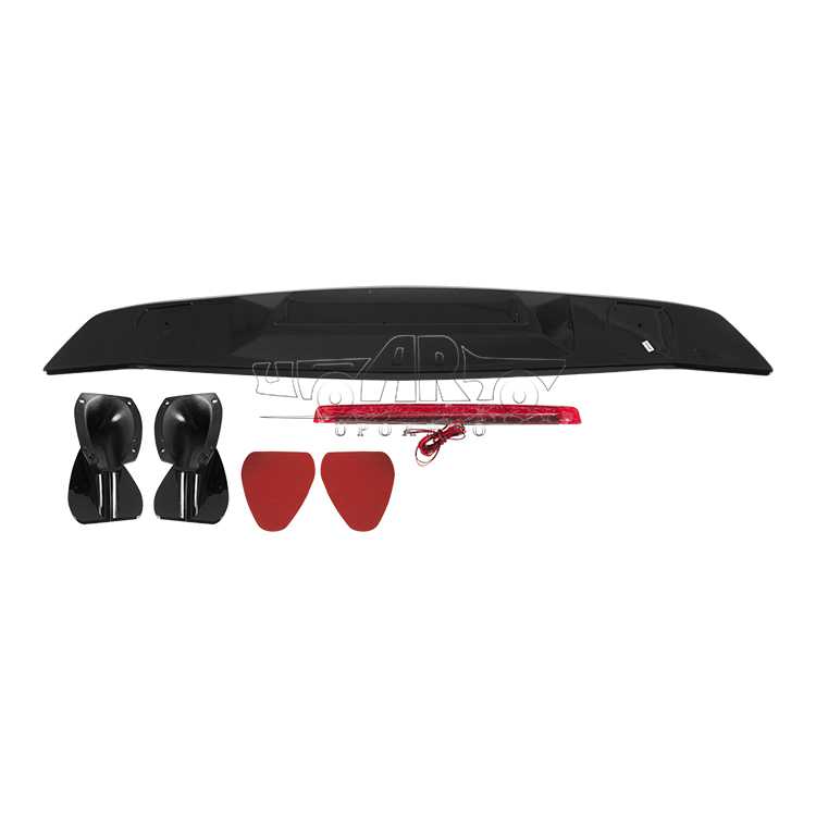 spoiler universal black glossy