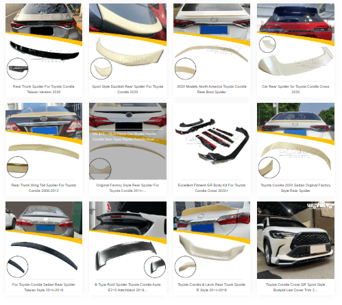 Corolla spoiler kit