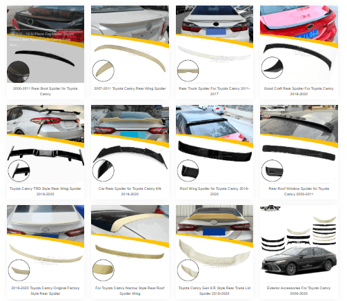 camry spoiler kits