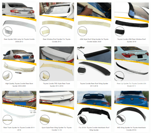 Corolla spoiler kit