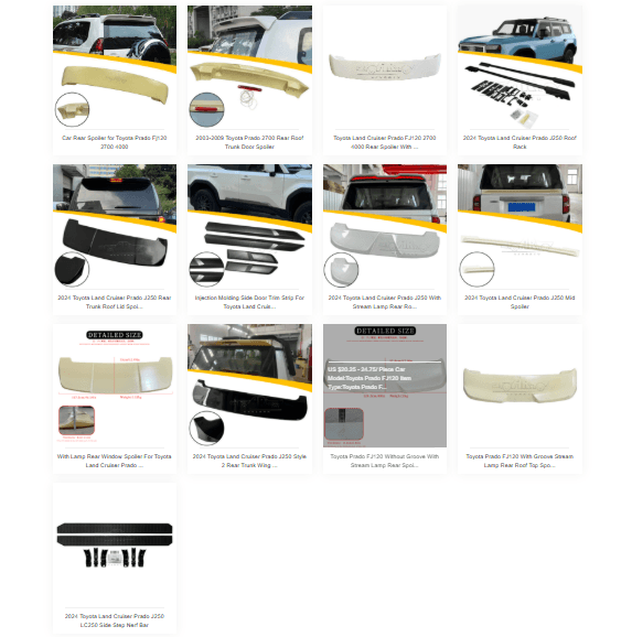 prado spoiler kit