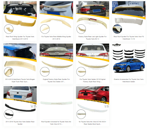 yaris spoiler kit