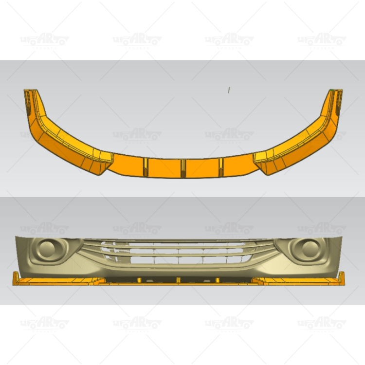 Baleno 3 Parts Front Bumper Lip