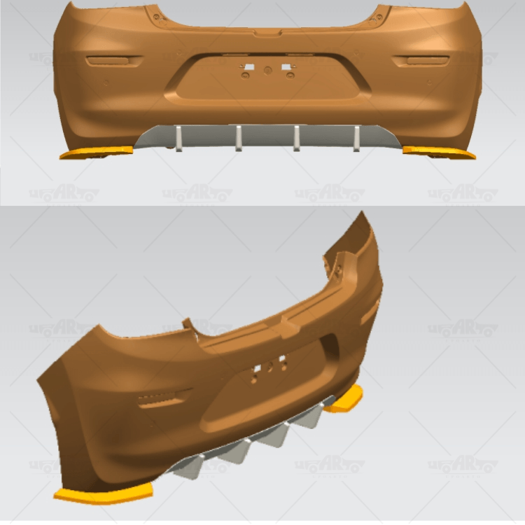 Baleno Rear Bumper Fender & Rear Side Splitter