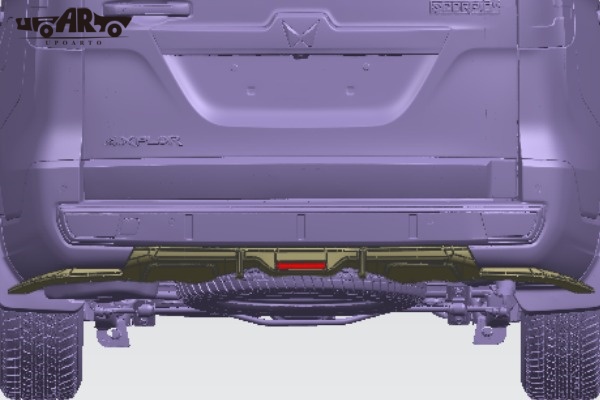 ② Scorpio N Rear bumper diffusers with rear side splitter