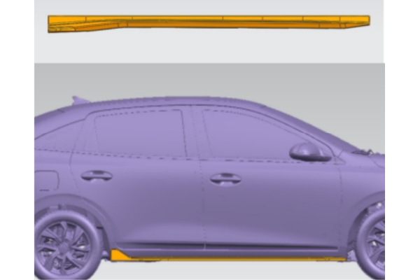Side skirts for Chevrolet Aveo 310C Side skirts for Chevrolet Aveo 310C
