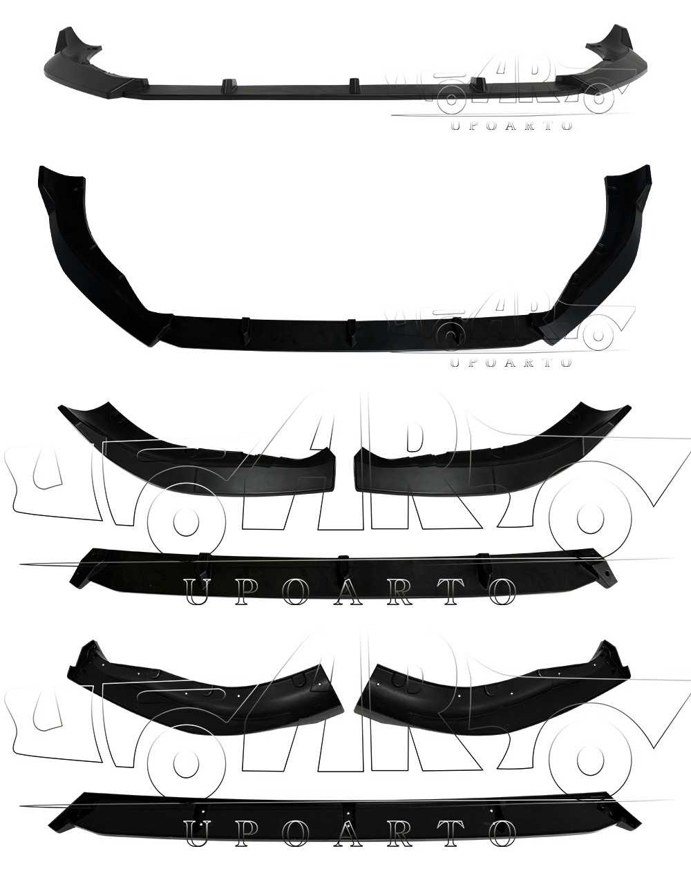 Proace City Single Door 3 Sections Front Bumper Lip